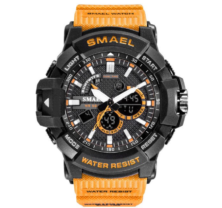 SMAEL 1809 Men's Army Watch 50m Waterproof Sports Watch Quartz Watch Multifunction LED Clock For Sports Men M2