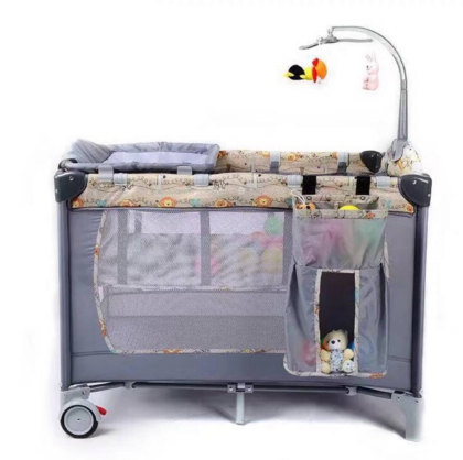 Folding Baby Crib Portable lnfant Sleeping Bed