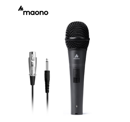 Maono AU-K04 Karaoke Microphone Professional Dynamic Microphone Cardioid Wired Mic With XLR Cable For Stage Karaoke