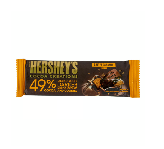 Hershey's Deliciously Darker Milky Chocolate And Cookies Salted Caramel 40g