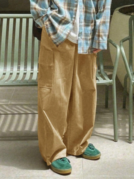 DAZY Men Flap Pocket Side Drawstring Waist Cargo Pants