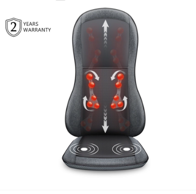 Comfier Full Back Massager with Heat 2D 3D Shiatsu Massage Seat Cushion 10 Nodes Chair Pad Rolling Kneading CF-2913