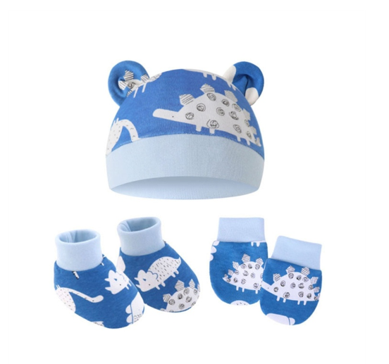 Some Baby Beanies Gloves Sock Set Newborn Baby Mittens No Scratch No Scratch Mittens S19