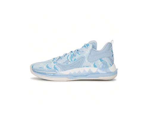 XTEP Near Combat 1 Generation-V2 Men's Basketball Shoes, Athletic Sneakers, Non-Slip Court Performance Training Sneakers, Microwave Blue/Carolina Blue/Sail