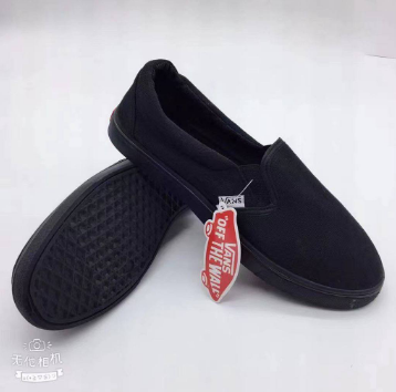 CHIC VANS checkerboard slip-on canvas shoes for men