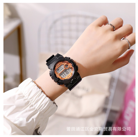 Original Luxury Fashion Men Women Watch Simple Waterproof Shock-resistant Luminous Silicone Watch BLACK GOLD