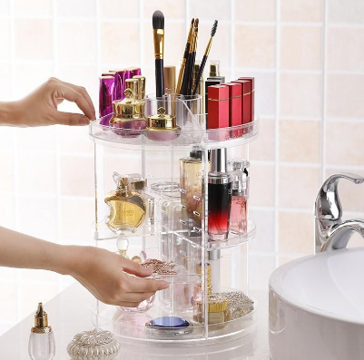 360 Degree Rotating Cosmetic Storage Display Make Up Organizer