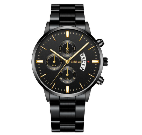 SYNOKE Men's Watch Business Quartz Watch Fashion Casual Six-pin Calendar Men's Watch Men's Watch Watch BLACK GOLD PIN
