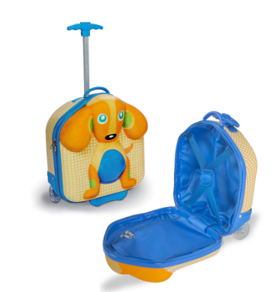 Oops Happy Trolley ! Dog - Waterproof Soft 3D Trolley Bag for Kids - Unisex