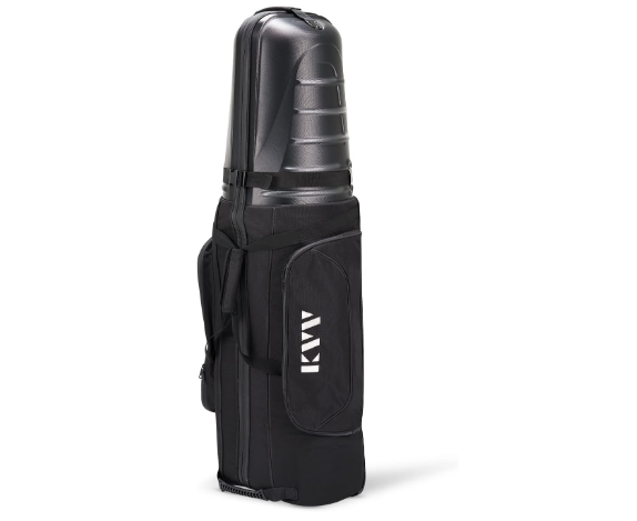 KVV H-Series Semihard Golf Travel Bag, ABS Hard Shell Top and Water Resist Polyester Oxford, Versatile Travel Bag for Golf Clubs and Other Sport Equipment