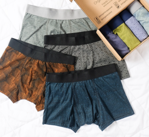 Printed Boxer Brief For Men Short Set of 3 Assorted Colors Mens Boxers Underwear Cotton