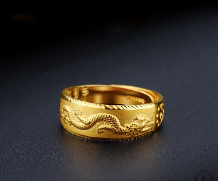 18K Gold Dragon Ring Men Women Fashion Jewelry Titanium Steel Wedding Adjustable Ring Hypoallergenic
