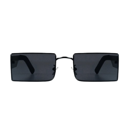 higetsu AMAGI Sun Shield Glasses in Metal frame / Black Flash Lens Sunglass for Men and Women