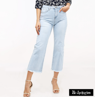 No Apologies Denim Wide Leg Long Pants High Waist NLB30-0001