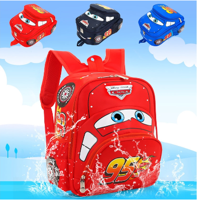 Cars Lightning McQueen 95 Car Children s Bag 3-6 Years Old Kid boy Safety Backpack Primary School Bag