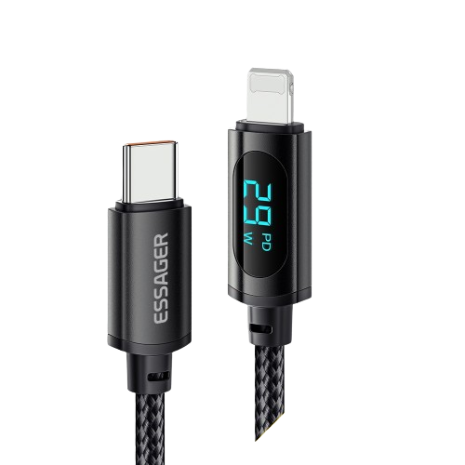 Essager PD 29W Type C To iP Type C Cable Digital Display QC PD Fast Charger Cable For iP 14 13 12 ProMax