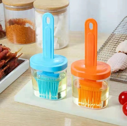 Oil Brush With Bottle And Cover Sauce Brush