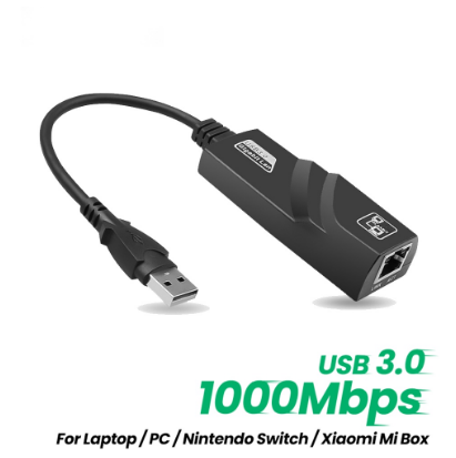 USB to Ethernet Adapter USB 2.0 to RJ45 USB 3.0 to Ethernet LAN Network Card High-Speed Ethernet Adapter 100M Ethernet Adapter 1000Mbps Ethernet Adapter PC Network Adapter Laptop Ethernet Adapter TV B
