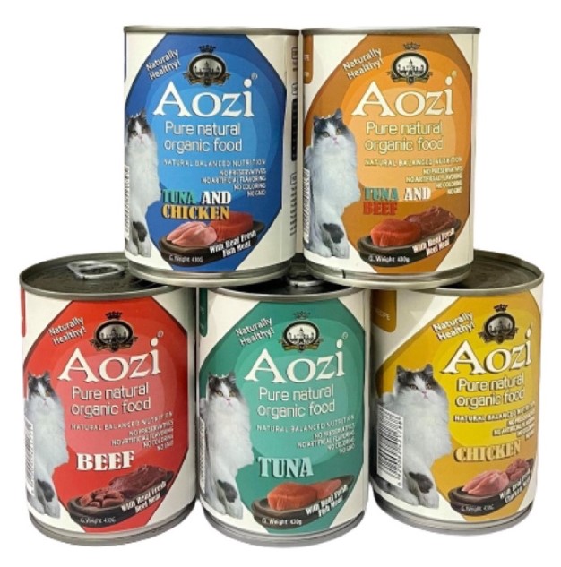 Aozi Canned Cat Wet Food Pure Natural Organic Food 430g