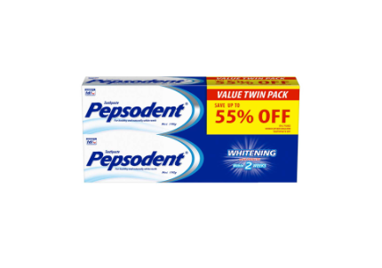 Pepsodent Whitening Toothpaste 2 Pieces 190g