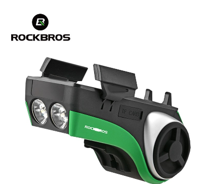 ROCKBROS 5 In 1 Waterproof Multi-Function Bike Cycling Audio Player Bike Bell Light Phone Holder