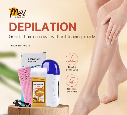 Depilatory Heater+Depilatory Wax Roller Solid Hair Remover +hair removal cloth depilatory paper