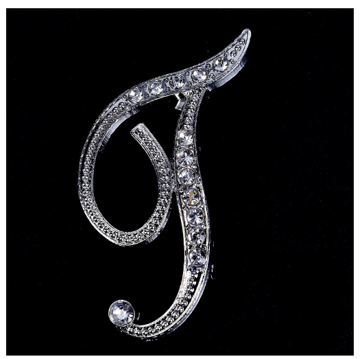 Crystal Rhinestone 26 Letters Women Collar Brooch Pin Corsage Bouquet Jewelry Modish T