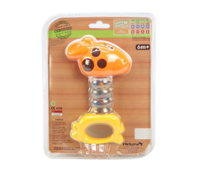 Baby Bliss Funky Giraffe Rattle, Lead-Free - Developmental Toys