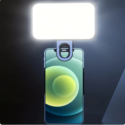 Portable Phone Fill Light LED Selfie Fill Light Rechargeable 3 Modes Adjustable Brightness Phone Laptop Tablet Meeting Make Up