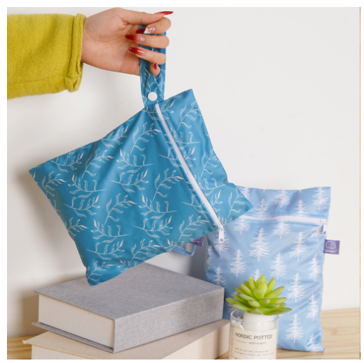 Elinfant 2 Pcs-Set Mini Eco-friendly Portable Waterproof Snack Bag Washable Reusable Baby Diaper Bag D014