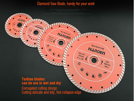 Harden 100 X 20 - 230 X 22.2 Diamond Turbo Saw Blade Professional Custom Saw Blades Turbine Diamond