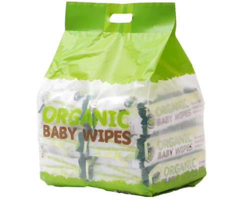 80 Sheets per Pack Organic Baby Wipes with Cap