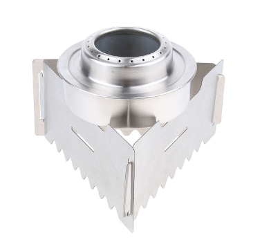 Mini Camping Triangle Liquid Alcohol Windshield Stove Burner Hiking Picnic