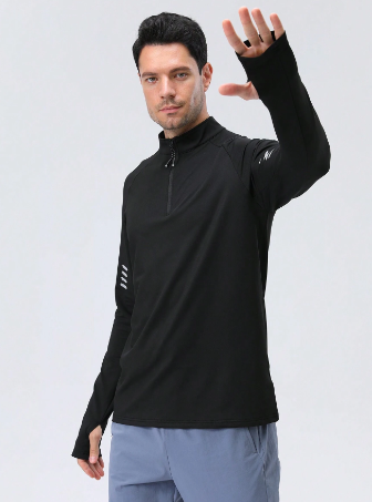 Men's Performance Quarter-Zip Sweatshirt, Men's Pullover Sweatshirts, Athletic Shirt, Men's 1/4 Zip Sweatshirt