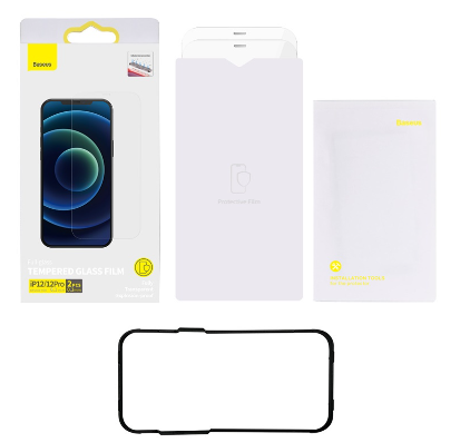 Baseus 0.3mm Full-glass Crystal Tempered Glass Film cellular dust prevention For iPhoen X/XS Full Cover Screen Protector For iPhone 13 12