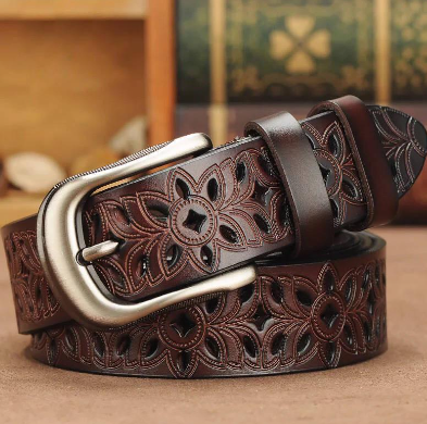 Genuine Leather Belts for Women Second Layer Cowskin Women Belt Vintage Pin Buckle Strap Jeans