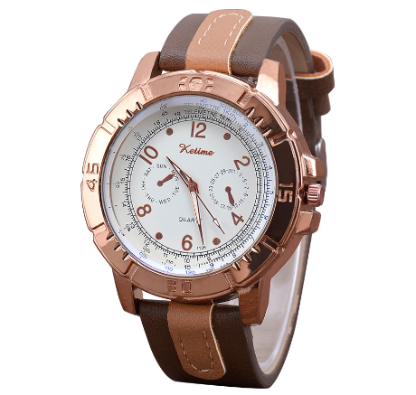 Explosive fashion sports three-eye belt men's watch Korean version of simple large dial quartz watch gift watch M008