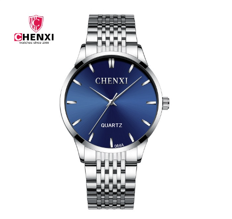 CHENXI Famous Brand Original Brand Stainless Steel Quartz Watch Men's Business Analog Watch Silver Strap 2 Color Dial Watch M1