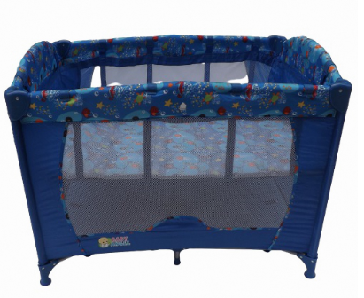 Baby Angel Foldable Crib/Playpen/Play Yard with Free Mosquito Net/Bag and Double Decker for 0-36 Month