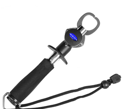 Seafollow Fish Clamp T-Type Stainless Steel Control Device Lures Fishing Lip Grip Holder Grabber Pliers With Weight Scale Ruler Tool