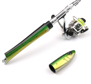 Pen Fishing Pole 55.1 Inch Mini Pocket Fishing Rod Travel Fishing Rod Set Telescopic Fishing Rod Spinning Reel Combo