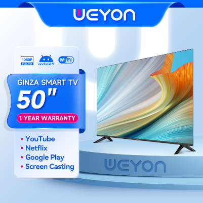 GINZA Smart TV 50 inch TV Flat Screen TV LED TV Android TV / WIFI / Youtube / Neflix