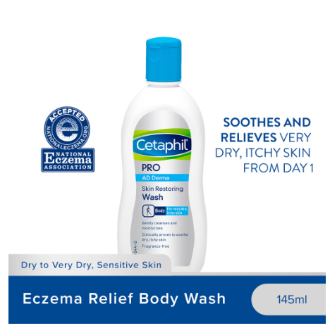 Cetaphil Pro Ad Derma Skin Restoring Wash 295ml (For Eczema - Prone Skin / Atopic Dermatitis)