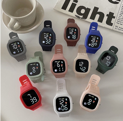 Unisex LED Digital Watch Silicone Strap Students Electronic Sports Watches