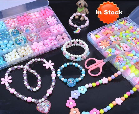 Kids Toy Girls Bead Bracelet Jewelry Making DIY /Gift Set Children Hair Accessories Korean Princess