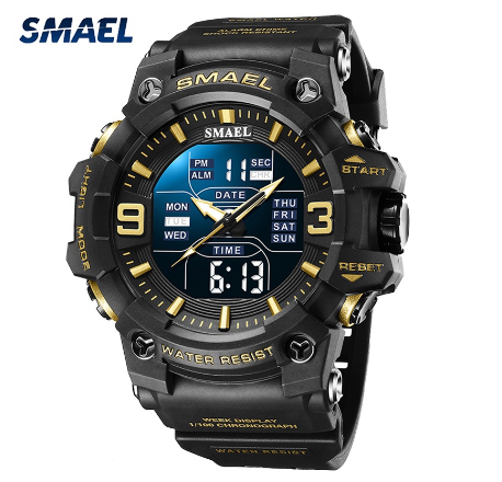 Original Luxury Fashion Men's Watch Sports Fashion Casual Watch Waterproof Luminous Silicone Watch BLACK GOLD