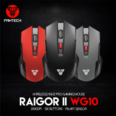 Fantech Raigor II WG10 Wireless Gaming Mouse 2000 DPI 2.4 Ghz Pro Gaming Mouse Battery Operated