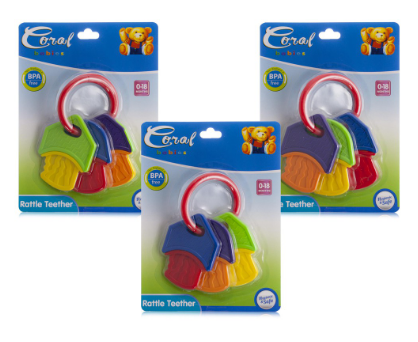 Coral Babies Baby Rattle Teether