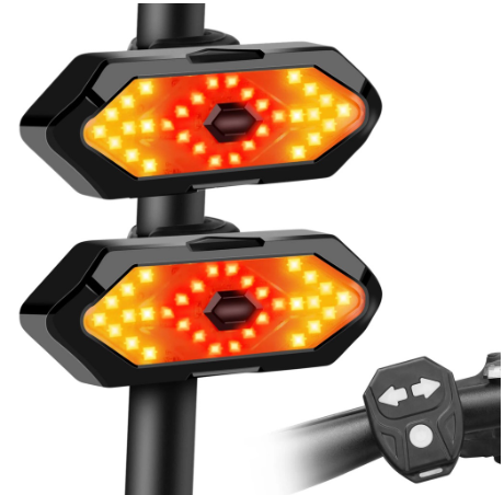 Bike Turn Signals Remote Control Bicycle Direction Indicator MTB LED Rear Light USB Rechargeable Cycling Taillight Horn