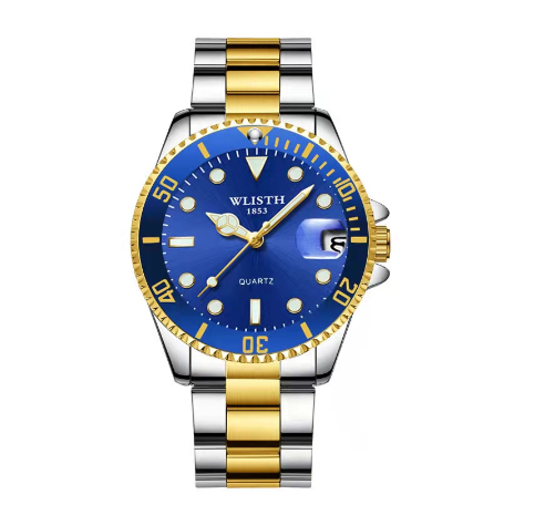 Gift Fashion luxury stainless business waterproof unisex analog original watch for men Green Water Ghost Watch Men 005